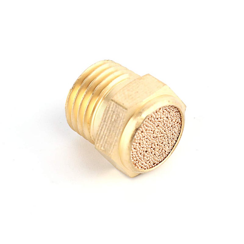 SNS Exhaust Muffler Male Thread 1/4 NPT Brass Pneumatic Silencer 10 PCS Per Pack PSV-N02 - Image 4